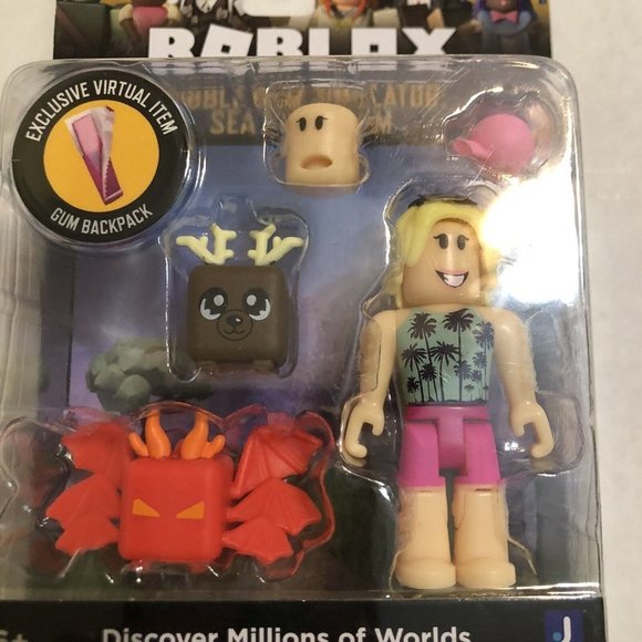 ROBLOX Action Figure Collection BUBBLE GUM SIMULATOR SEA SHELL SAM Gum Backpack - Picture 2 of 7